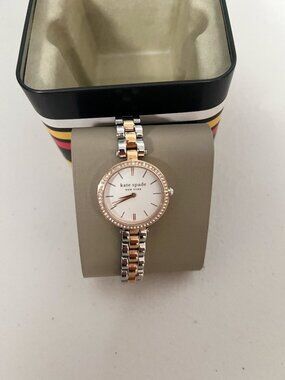 Kate Spade Holland KSW1729 Silver Dial Dual Tone Stainless Steel Strap